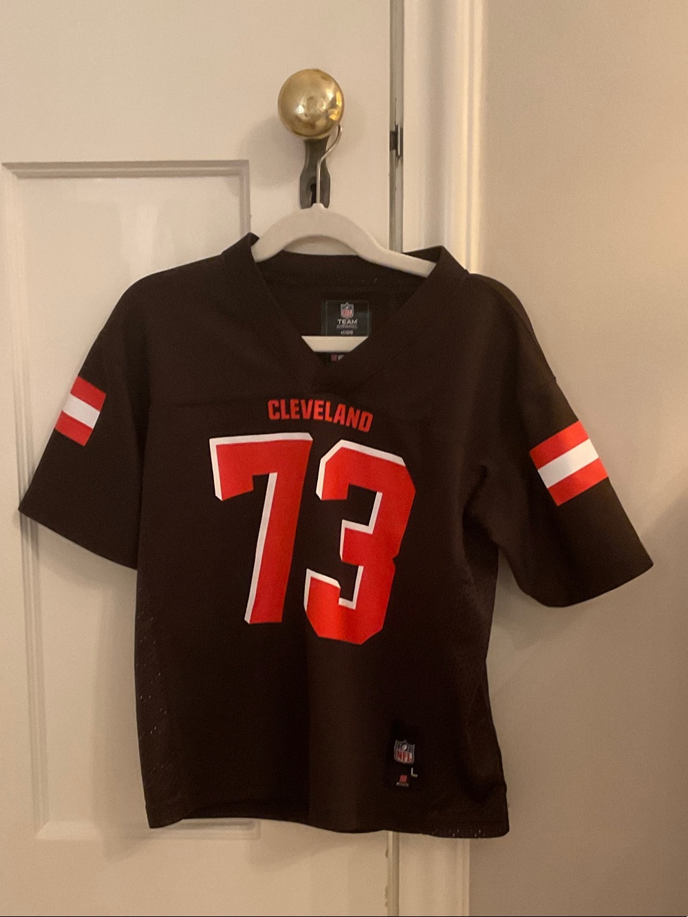 NFL Cleveland Browns Kids Jersey Shirt - Brown with Orange & White Accents